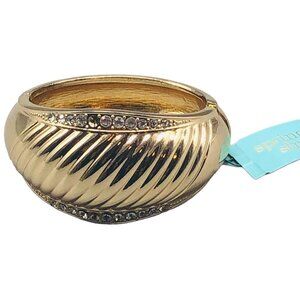 Spring Street cuff bracelet gold color embellished age 14 plus READ